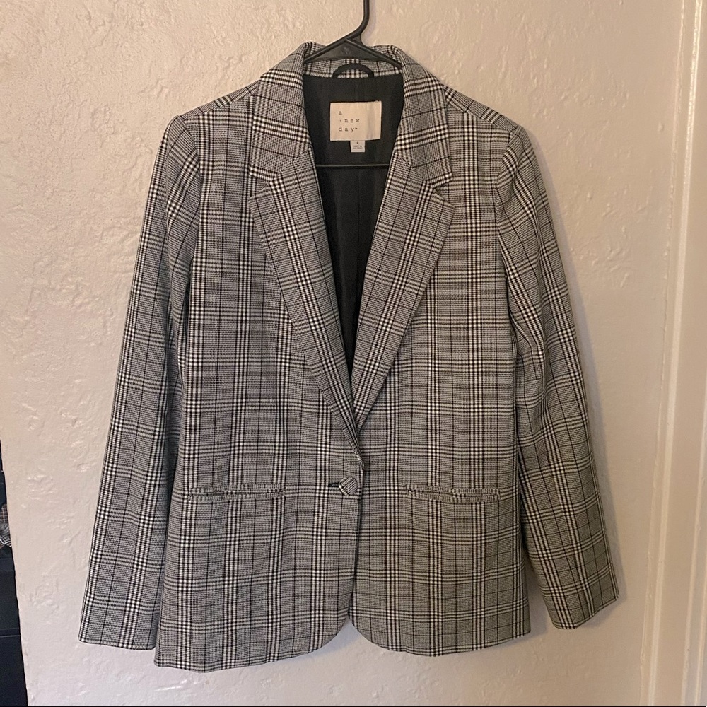 Gray Plaid Women's Blazer